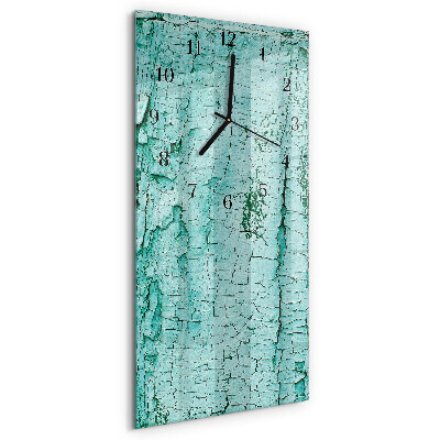 Glass wall clock vertical Bark