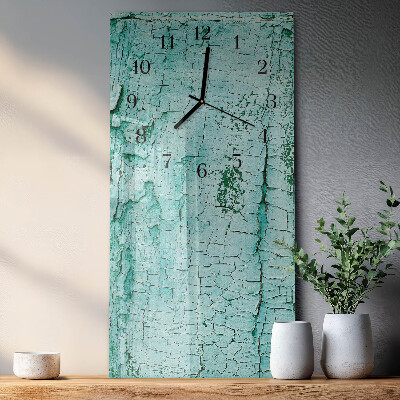 Glass wall clock vertical Bark