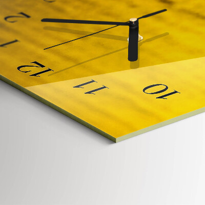 Glass clock vertical Field of flowers