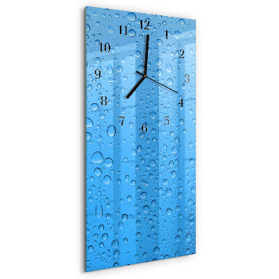 Glass clock vertical A drop of water