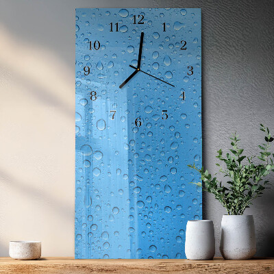 Glass clock vertical A drop of water