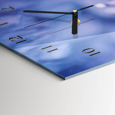 Glass wall clock vertical Flower
