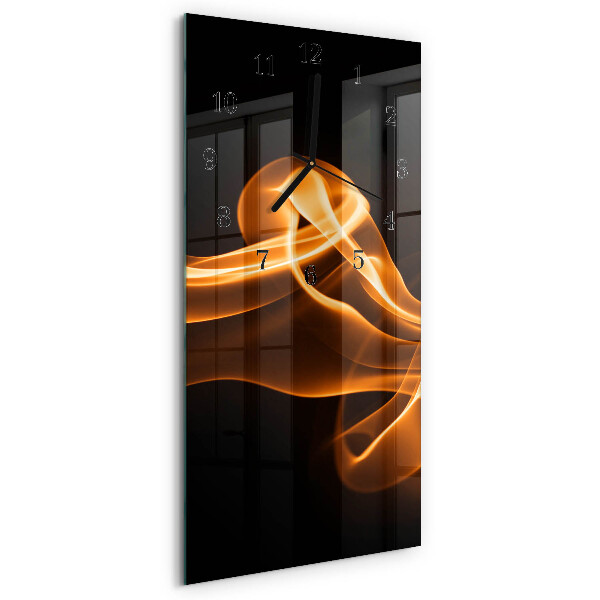 Glass wall clock vertical Abstraction