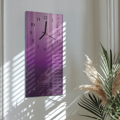 Glass wall clock vertical Material