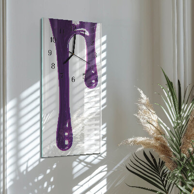 Glass clock vertical Snot