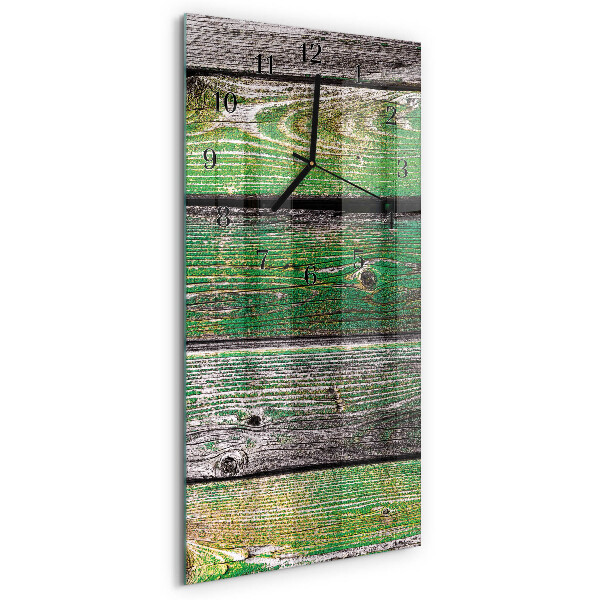 Vertical wall clock Wooden boards