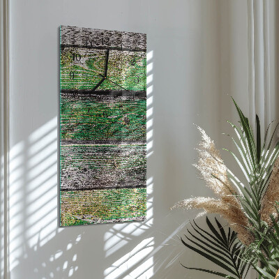 Vertical wall clock Wooden boards