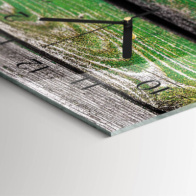 Vertical wall clock Wooden boards