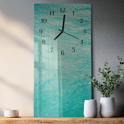 Modern vertical wall clock Water