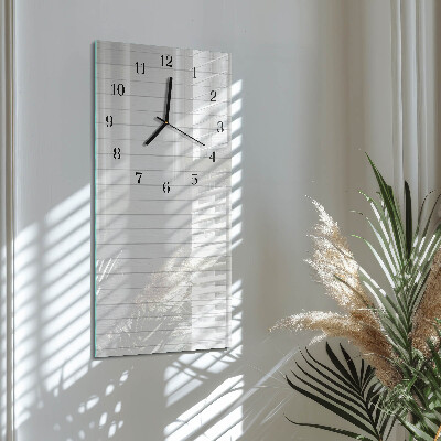 Glass clock vertical Stripes