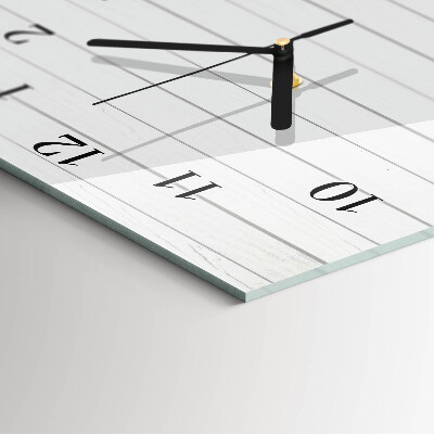 Glass clock vertical Stripes