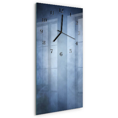 Vertical rectangular wall clock Smoke