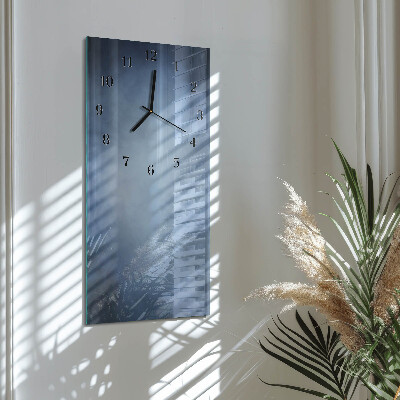 Vertical rectangular wall clock Smoke