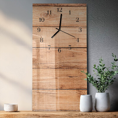 Vertical wall clock Wooden panels