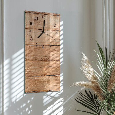 Vertical wall clock Wooden panels
