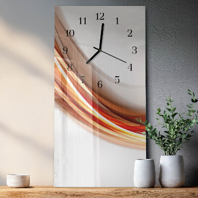 Modern vertical wall clock Abstract lines