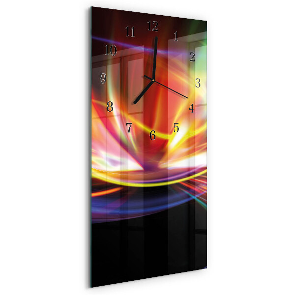 Glass clock vertical Abstract art