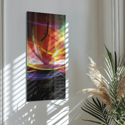 Glass clock vertical Abstract art