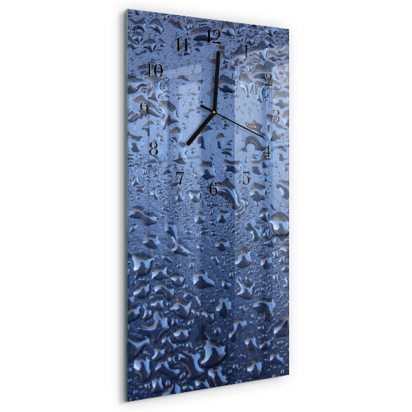 Glass clock vertical Wet glass