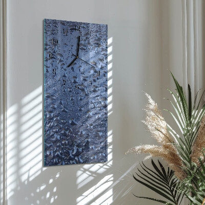 Glass clock vertical Wet glass