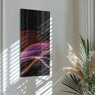 Modern vertical wall clock Abstract art