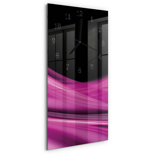 Glass clock vertical Abstract lines