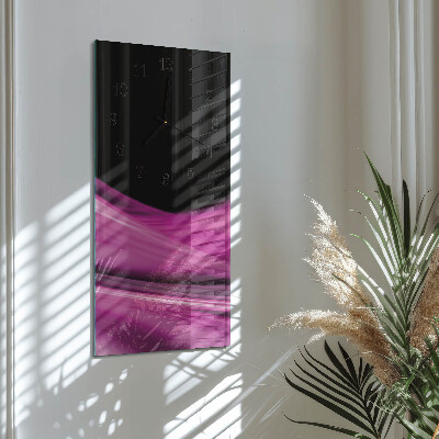 Glass clock vertical Abstract lines
