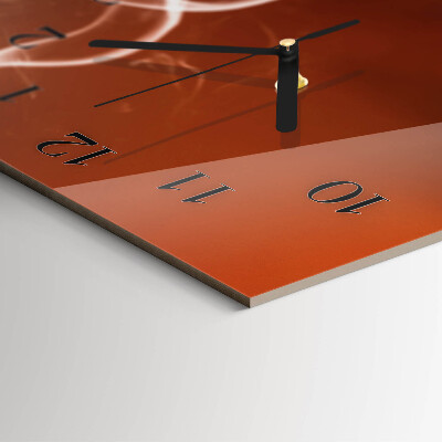 Glass wall clock vertical Coffee