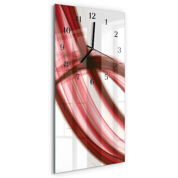 Glass clock vertical Abstract lines