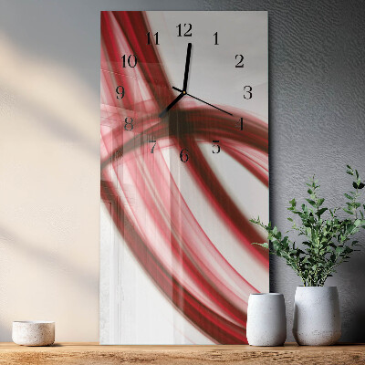 Glass clock vertical Abstract lines
