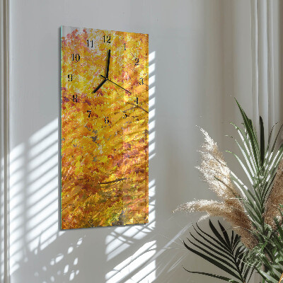 Glass clock vertical Tree