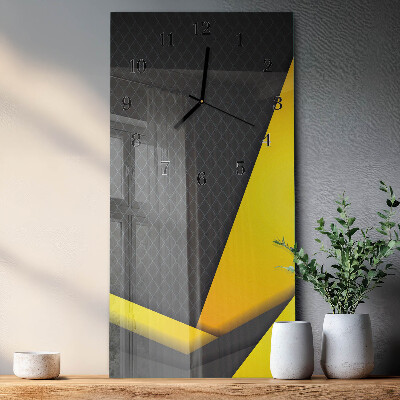 Vertical rectangular wall clock Abstraction