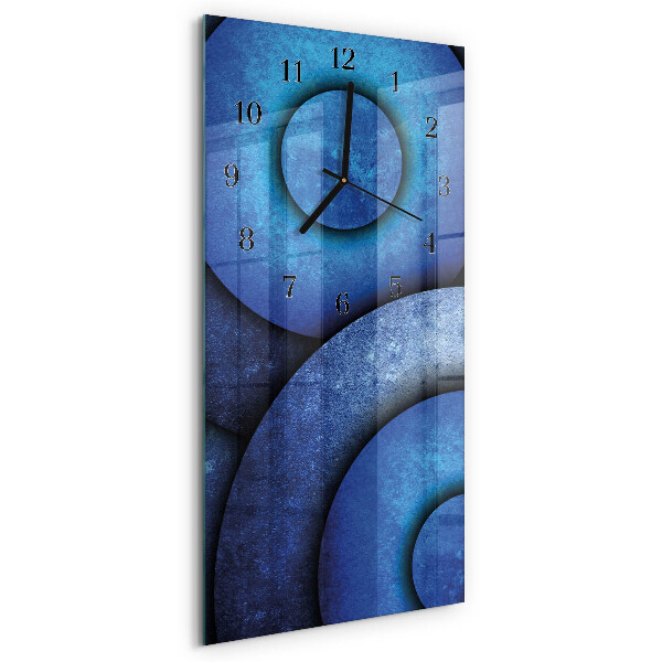 Glass wall clock vertical The Art of Wheels