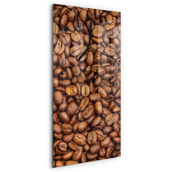 Glass wall clock vertical Beans