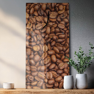 Glass wall clock vertical Beans