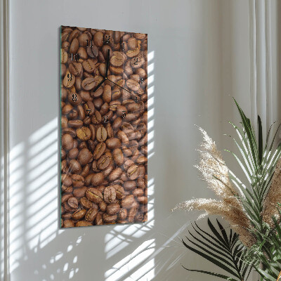 Glass wall clock vertical Beans