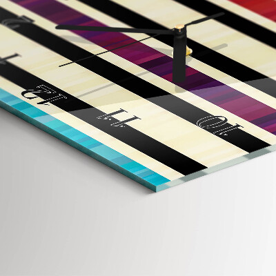Vertical rectangular wall clock Stripes