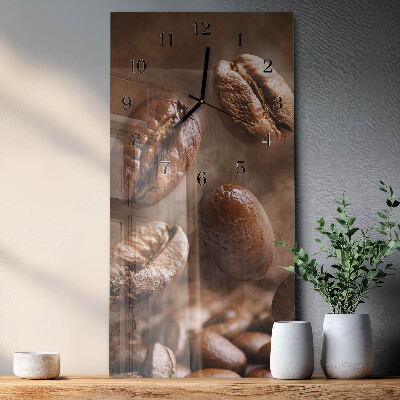 Glass clock vertical Beans