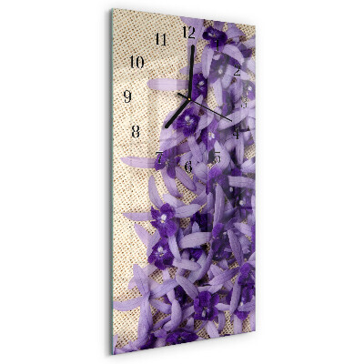 Vertical rectangular wall clock Lavender