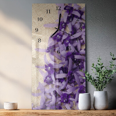 Vertical rectangular wall clock Lavender