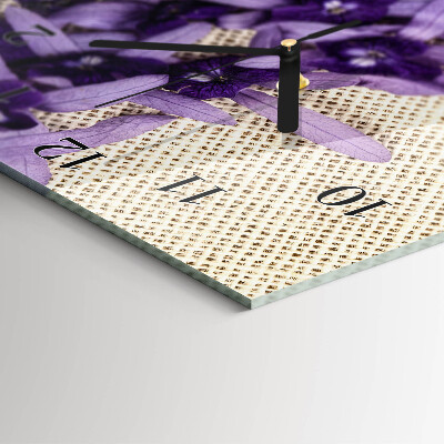 Vertical rectangular wall clock Lavender