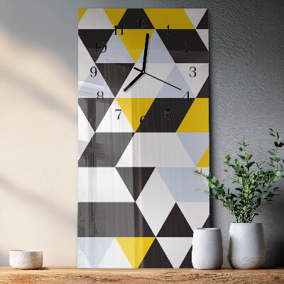 Vertical wall clock Triangles