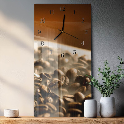 Vertical wall clock Coffee beans