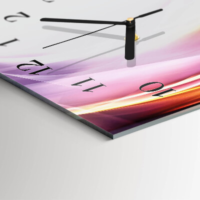 Glass wall clock vertical Abstraction