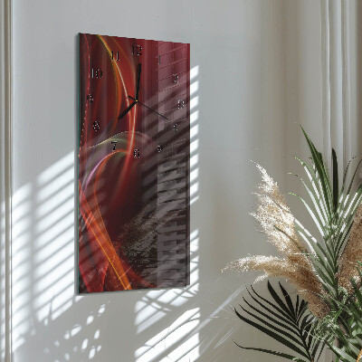 Vertical rectangular wall clock Abstract lines