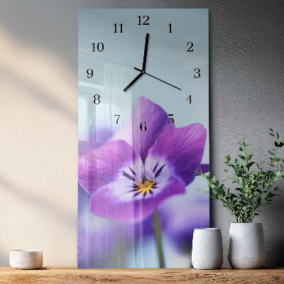 Modern vertical wall clock Flower