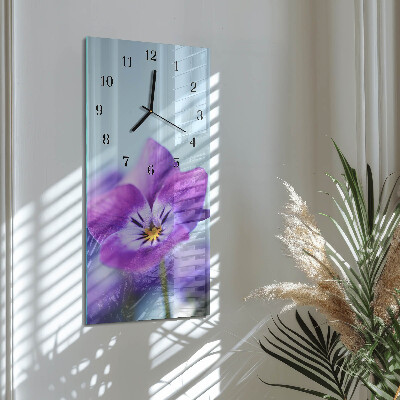 Modern vertical wall clock Flower