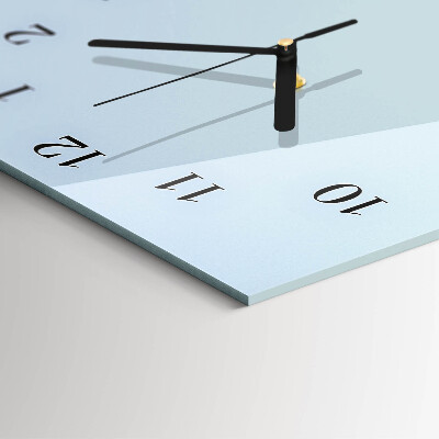 Glass clock vertical Flowers