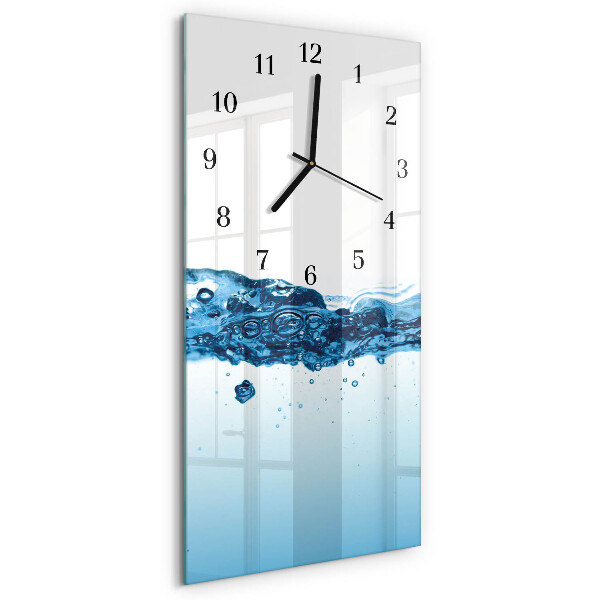 Glass clock vertical Water