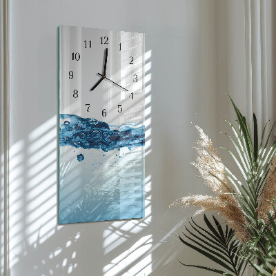 Glass clock vertical Water